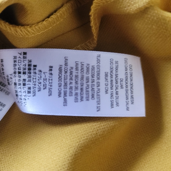 NWT French Connection Yellow Whisper V-neck Ruffled A-Line Mini Dress Size 4 - Picture 13 of 13